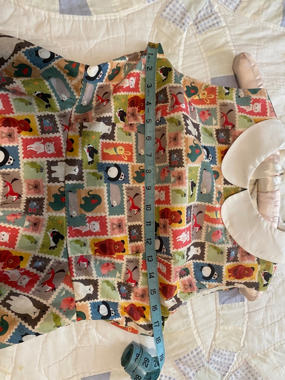 Tulip B Sleeveless Multicolor Animal-Print Dress with White Peter Pan Collar - Picture 6 of 8